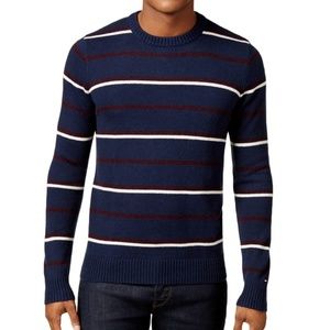 Tommy Hilfiger Mens Justin Striped Pullover